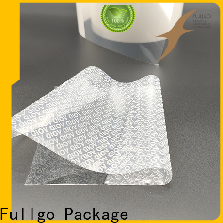 Fullgo Professional custom tamper proof labels from China company