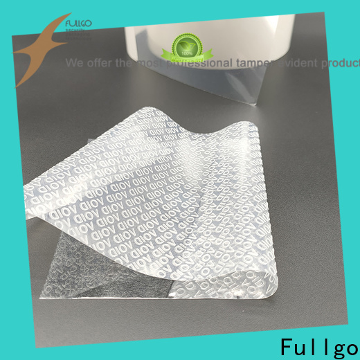 Fullgo small tamper proof stickers factory direct supply bulk production
