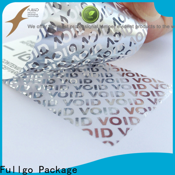 Fullgo tamper proof stickers from China for business