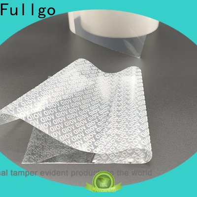 Fullgo Practical tamper proof labels from China bulk production