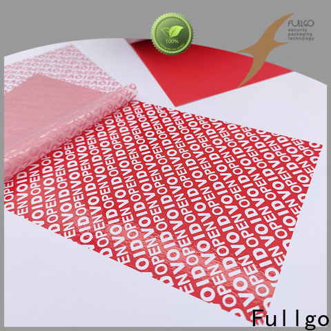 Fullgo Best Price custom tamper proof stickers company best brand