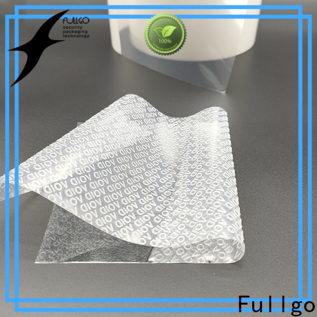 Fullgo Cost-effective tamper proof sticker paper from China best factory price
