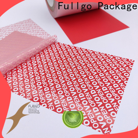 Fullgo Best Value tamper proof seal stickers vendor for different industries