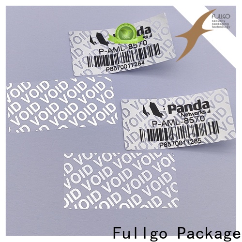 Fullgo Bepoke custom tamper proof labels directly sale for different industries