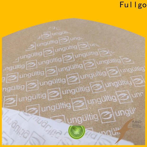 Fullgo Reliable custom tamper proof stickers personalized bulk supplies