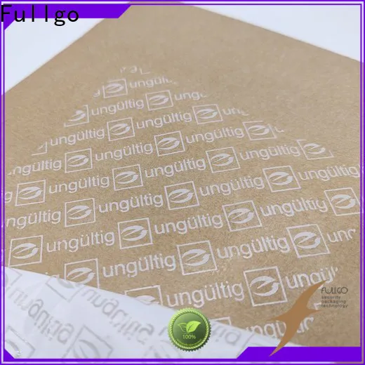 Fullgo Cheapest tamper proof stickers personalized company