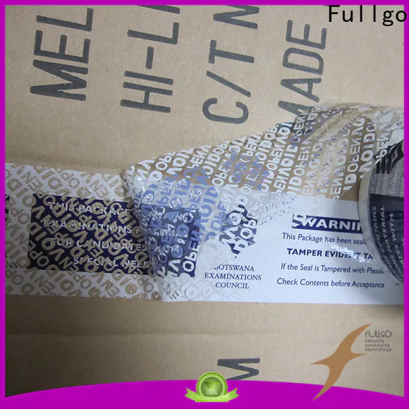Fullgo Bepoke tamper evident security tape made in china for different industries